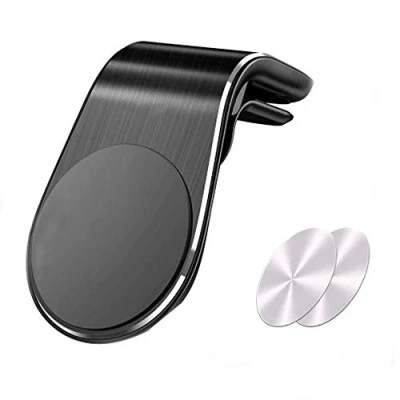 Abbildung von YGKJ Handyhalter fürs Auto Magnet Kfz Handy Halterung Lüftung Superstark Magnetkraft mit 5 Magnete Handyhalterung für iPhone XS Max/XR/X/ 8/7 Plus iPad Samsung S10/ S9 Huawei usw (Schwarz)
