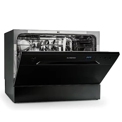Abbildung von Klarstein Standgeschirrspüler DSM Havasia 8 black 10041829, l, Spühlmaschine 55 cm freistehend oder einbaufähig schwarz