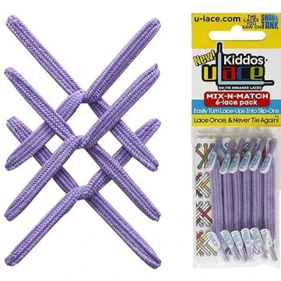 Abbildung von U Lace Kiddos Elastische Schnürsenkel Lavendel Verpackung Mix N Match