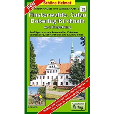 Abbildung von Radwander und Wanderkarte Finsterwalde, Calau, Doberlug Kirchhain Umgebung: Ausflüge zwischen Sonnewalde, Vetschau, Senftenberg, Schwarzheide Lauchhammer. 1:50000 (Schöne Heimat)