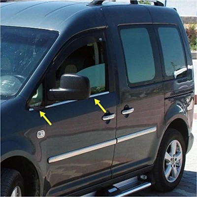 Abbildung von KS1340 Edelstahl Chrom Zierleisten, Fensterleisten, Fenster Leiste, 4 Teilig Geeignet für Caddy 2010 14