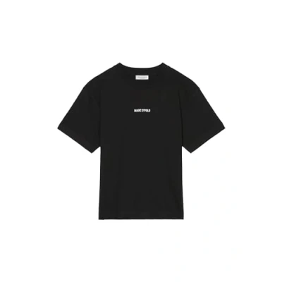 Abbildung von Marc O&#039;Polo Short Sleeve Round NECK Relaxed FIT LOGO TEE Tshirt basic, Damen, Größe: XS, Black