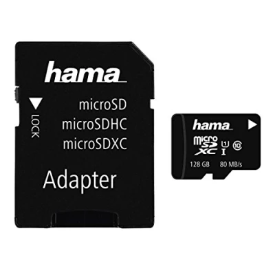 Abbildung von Hama microSDHC 16GB Class 10 UHS I 80MB/s +Adapter/Foto Speicherkarte (128 GB, 10, 80 MB/s Lesegeschwindigkeit)
