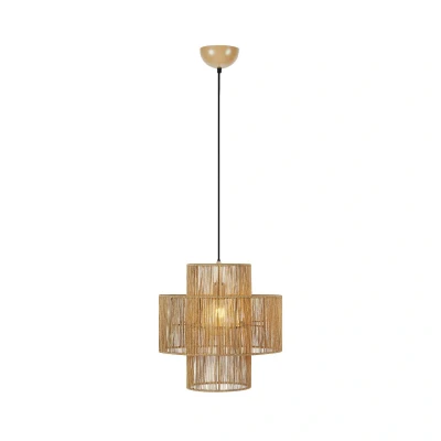 Abbildung von Hängelampe Soga, Stecker, natur, Jute, Ø 40 cm