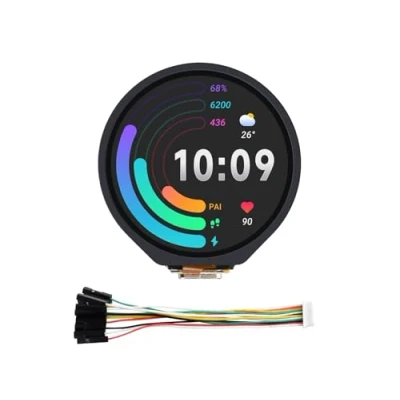 Abbildung von Waveshare RP2350 MCU Board with 1.28 Inch Round Touch LCD Display Module 240 x Resolution 65K Colours IPS Screen Based on Raspberry Pi RP2350, 6 axis Sensor,USB Type C Connector