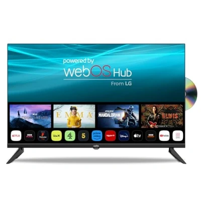 Abbildung von Cello C3224WSF 32&quot; Zoll SMART/DVD rahmenloser TV integrierter DVD Player Triple Tuner Bluetooth superschnelles Betriebssystem WebOS by LG Disney+ Netflix Prime [2024]
