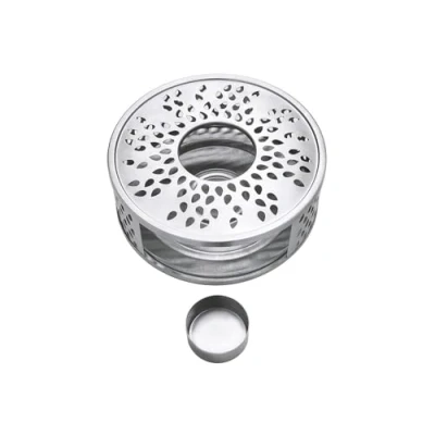 Abbildung von Creano Stövchen Silver &quot;Leaf&quot; aus Edelstahl mit Teelichthalter stabi, (2 tlg), geeignet