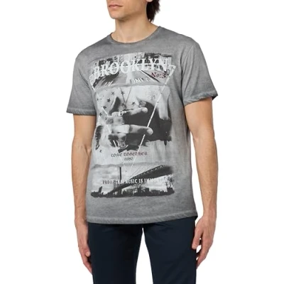 Abbildung von Key Largo MT Human Nature Round Tshirt print, Herren, Größe: XL, Silver
