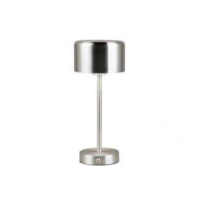 Abbildung von Reality Leuchten LED Akku Tischleuchte Jeff R59151107, Metall Nickel matt, inkl. 1.5 Watt LED, 4 fach Touch