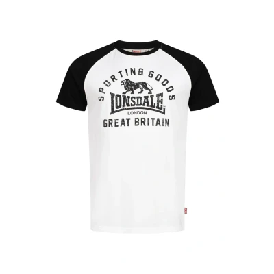 Abbildung von Lonsdale Normale Passform Trenance Tshirt print, Herren, Größe: Large, White black