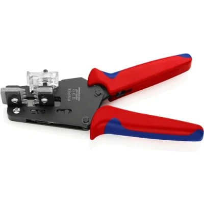 Abbildung von Knipex Präzisions Abisolierzange mit Formmessern brüniert, Mehrkomponenten Hüllen 195 mm 12