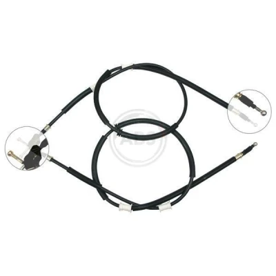 Abbildung von A.B.S. K17805 Handbremsseil 1587, 1587 Scheibenbremse OPEL: Astra G Caravan, CC, Cabrio