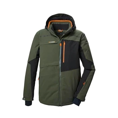 Abbildung von killtec Herren Skijacke/Funktionsjacke mit abzippbarer Kapuze und Schneefang KSW 71 MN SKI JCKT, dark moss, XL, 41960 000