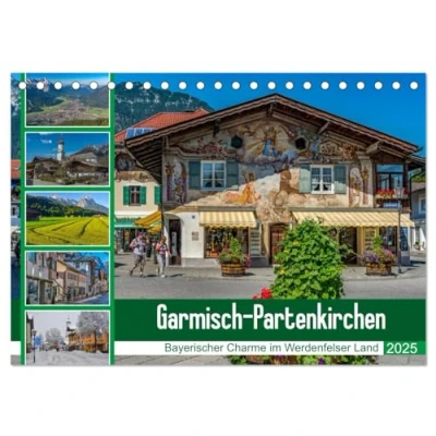 Abbildung von Garmisch Partenkirchen Bayerischer Charme im Werdenfelser Land (Tischkalender 2025 DIN A5 quer), CALVENDO Monatskalender
