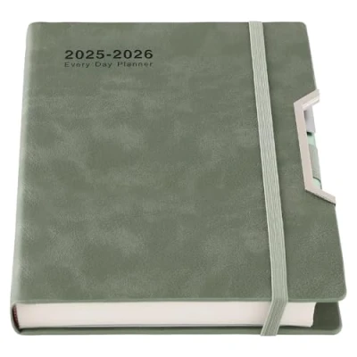 Abbildung von Akademischer Terminkalender 20252026, Tag pro Seite, Hardcover organisiert von Juli 2025 bis Juni 2026, Agenda A5, Tages und Monatsplaner mit monatlichen Registern,
