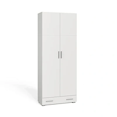 Abbildung von Vicco Aktenschrank Frank, Weiß, 80 x 200 cm mit Schublade
