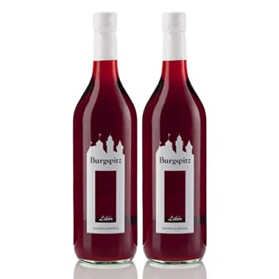 Abbildung von Burgspitz® 1,0 Liter 6 Flaschen Kultbrand Beerenlikör Beerenliqueur, Nürnberg, Direkt vom Hersteller, Höchste Qualitäts Prinzipien, Likör je 1000 ml 1,0L