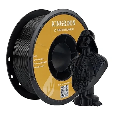 Abbildung von kingroon 3D Printer Filament PETG Druckerfilament,… (Polymilchsäure, Schwarz)