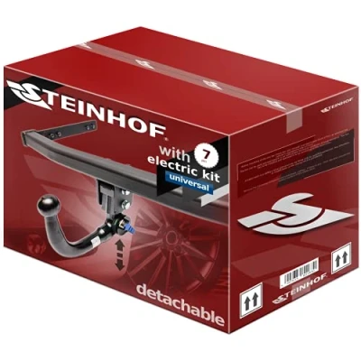 Abbildung von STEINHOF NEU Anhängerkupplung AHK abnehmbar vertikal kompatibel mit BMW 5er Touring F11 Kombi 2010 02.2014 7 polig Universal Elektrosatz
