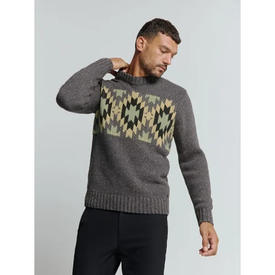Abbildung von NO EXCESS Strickpullover mit Jaquard Muster