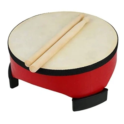 Abbildung von A Star 8&quot; Zoll rote Floor Tom Trommel mit zwei hölzernen Trommelstöcken