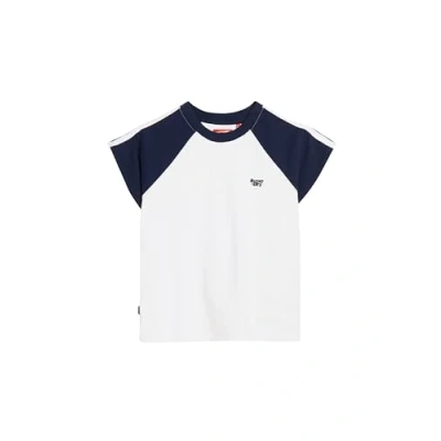 Abbildung von Superdry Essential LOGO Retro Tshirt print Optic richest navy, Damen, Größe: 42, navy