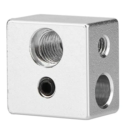 Abbildung von Topiky 3D Drucker Zubehör, MK10 Extruder Hotend Heizblock, Professionelle 20x20x13mm Aluminium M7 Gewinde Heatbreak Schnelle hohe Wärmeableitung für
