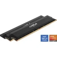 Abbildung von Crucial Pro DDR5 RAM 64GB Kit (2x32GB) 6000MHz CL40, Overclocking Gaming, Intel XMP 3.0 / AMD Expo, PC Computer Arbeitsspeicher DDR5, Schwarz CP2K32G60C40U5B