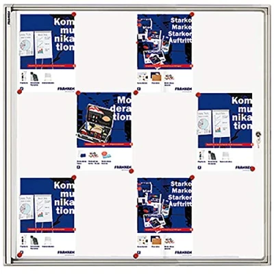 Abbildung von Franken Schaukasten X tra!Line 96x98x3,5cm silber mit Whiteboard für I