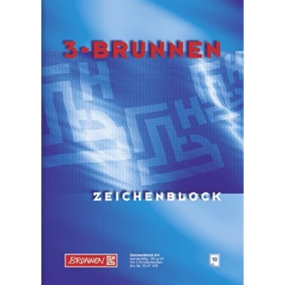 Abbildung von Brunnen Zeichenblock (A3, 120 g/m², 10 Blatt) keine Perforation