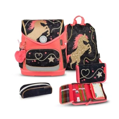 Abbildung von Belmil Compact Plus Premium Schulranzen Set 4 teilig Stardust