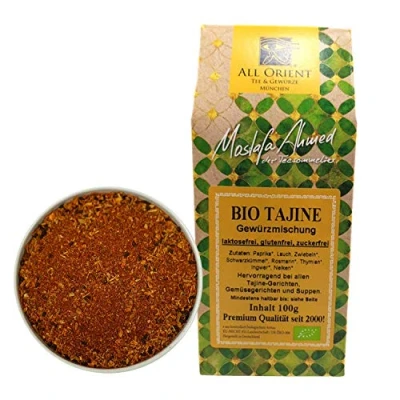 Abbildung von All Orient BIO Tajine Gewürzmischung 100g für Gerichte, Couscous, Fleisch, vegetarisch, Gemüse Vegan Marokko Baharat ohne Zusatzstoffe zuckerfrei Gewürz Mischung