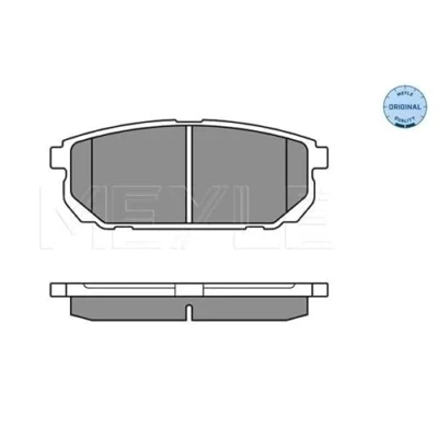 Abbildung von MEYLE 025 240 5815/W Bremsbelagsatz ORIGINAL Quality Hinterachse mit akustischer Verschleißwarnung Anti Quietsch Blech KIA: SORENTO 2, 1