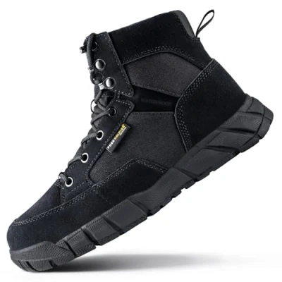 Abbildung von FREE SOLDIER Herren Stiefeletten Ultralight Military Tactical Arbeit Stiefel Knöchelhoch 6&quot; Inch Zoll Spitze bis atmungsaktiv Desert Boots (Schwarz,40)