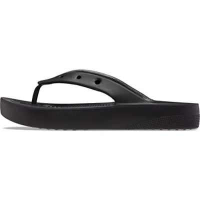 Abbildung von Crocs Damen Classic Platform Flip W , Schwarz, 42/43 EU