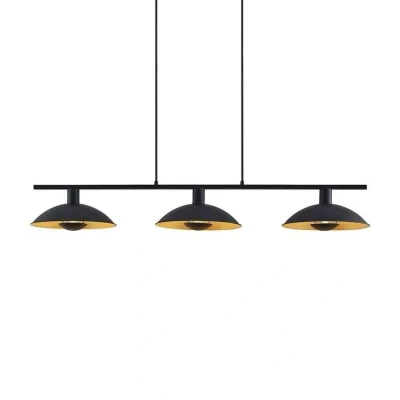 Abbildung von Lindby Hängelampe Narisara, 118cm, E14, 3 flg., schwarz gold