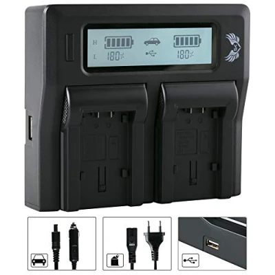 Abbildung von SK LCD Dual Ladegerät für Panasonic VW VBK180 VBK360 VBY100 VBT380 VBT190 und weitere