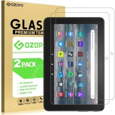 Abbildung von GOZOPO Schutzfolie für Amazon Fire 7 Tablet(12. Generation, 2022), Panzer Schutz Glas Gehärtetem Displayschutzfolie, 2 Stück