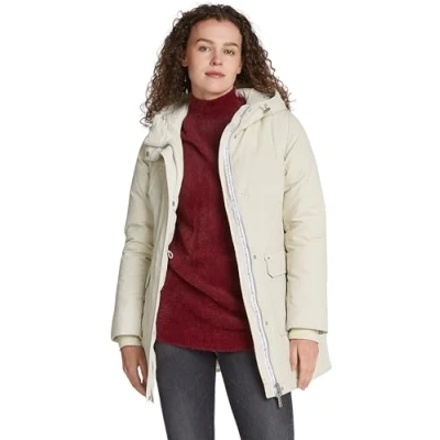 Abbildung von Tommy Jeans Damen Parka mit Kapuze, Elfenbein (Newsprint), XL