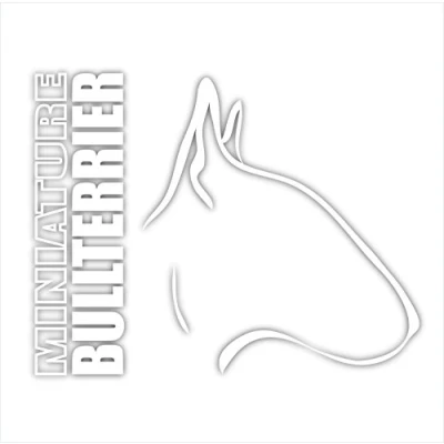 Abbildung von siviwonder Auto Aufkleber Miniature Bullterrier Profil Hundeaufkleber White