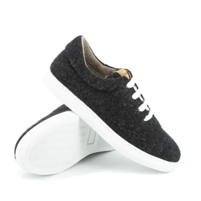 Abbildung von Gottstein Wool Walker 101 Woll Sneaker für Damen &amp; Herren stylische aus feinster Wolle Obermaterial 100% Schurwolle Gummisohle Charcoal, 42
