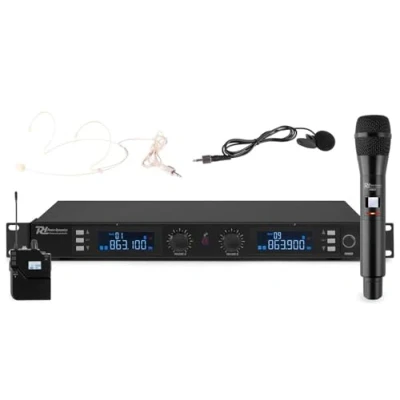 Abbildung von Power Dynamics PD632C Drahtloses Mikrofonsystem UHF mit Hand und