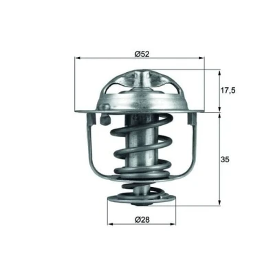 Abbildung von MAHLE ORIGINAL TX 119 82D Kühlwasserthermostat 82 52 mit Dichtung HONDA: CIVIC 7 Hatchback, 8 CR V 1