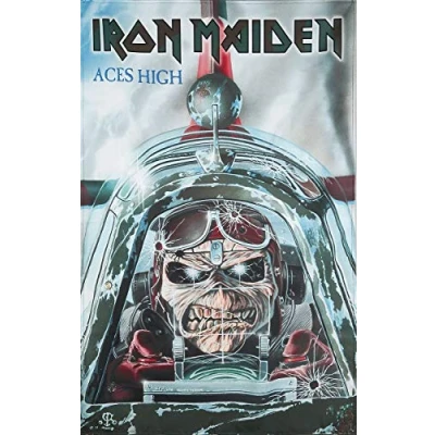 Abbildung von Iron Maiden Aces High Unisex Flagge Mehrfarbig, 100% Polyester, Band Merch, Bands