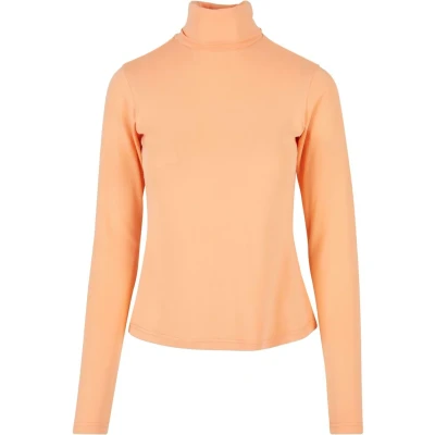 Abbildung von Urban Classics Turtleneck Longsleeve Langarmshirt, Damen, Größe: XL, Papaya