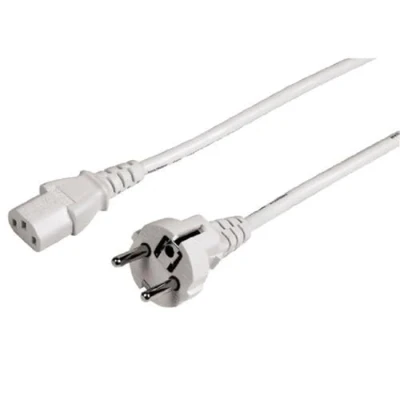 Abbildung von Hama Netzkabel für Kaltgeräte 5 m (PC Stromkabel Monitor, Drucker, PS3 / PS4 PRO, 3 polig) Anschlusskabel weiß