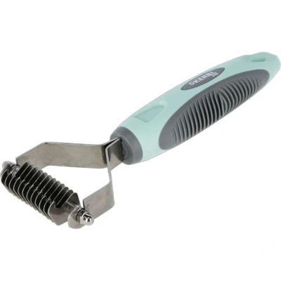 Abbildung von Kerbl Fell Entfilzungsstriegel 12 Messer 18cm