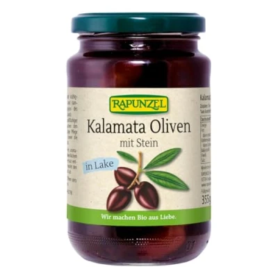 Abbildung von Rapunzel Oliven Kalamata violett mit Stein 355 g