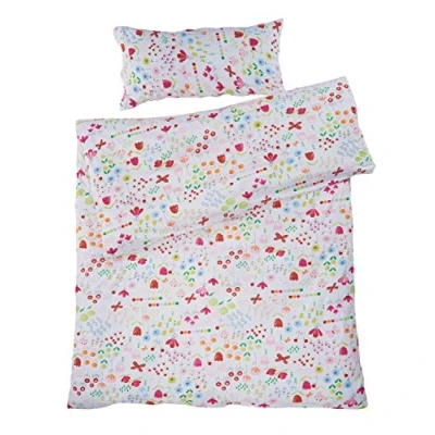 Abbildung von Bio Kinderbettwäsche 100% Baumwolle (kbA) GOTS zertifiziert, Blumenwiese, 100 x 135 cm / 40 60 cm, Perkal Stoff