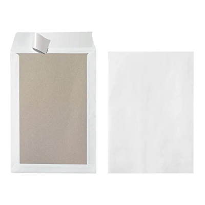 Abbildung von Herlitz 10901049 Versandtasche B4 mit Papprückwand,weiß, 10 Stück eingeschweißt Haftklebung
